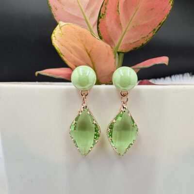 Crystal Drop Charm Earrings