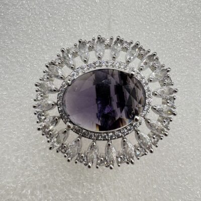 Royal Violet Statement Ring