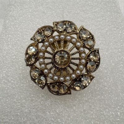 Golden Pearl Bloom Ring