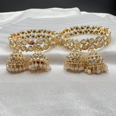 Jhumka Charm Latkan Bangles Set