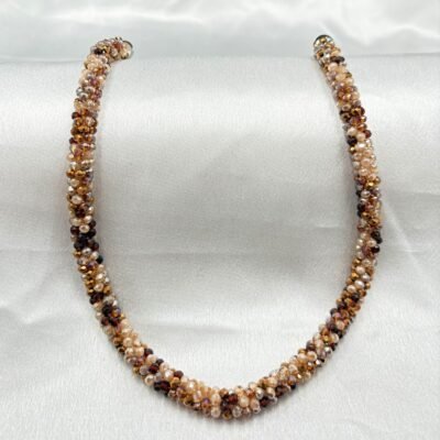 Twisted Crystal Beaded Necklace