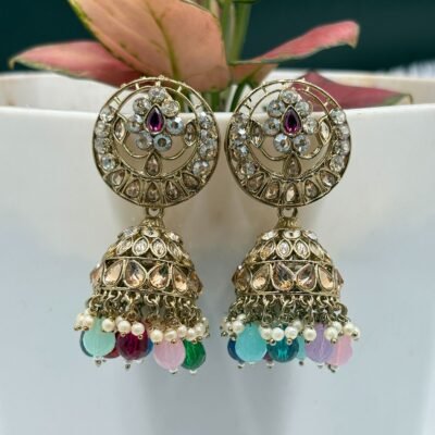 Rainbow Radiance Jhumkas