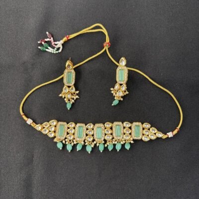 Mint Green / Firozi Kundan Choker Set