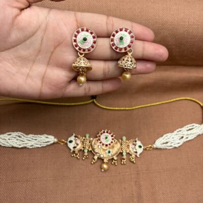Multi-Color Stone Necklace Set