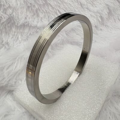 Silver-Tone Stainless Steel Men's Kada
