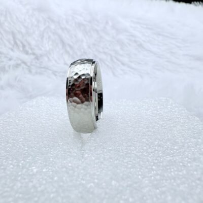 Hammered Silver Band Ring