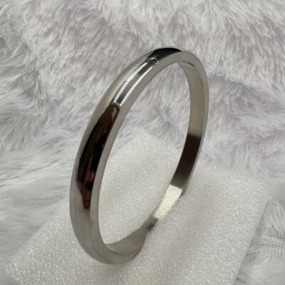 Polished Silver Stainless Steel Kada