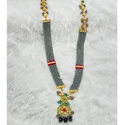 Royal Meenakari Crystal Beaded Necklace