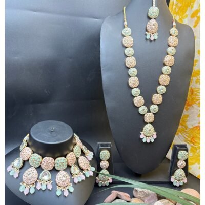 Meenakari Kundan Bridal Set
