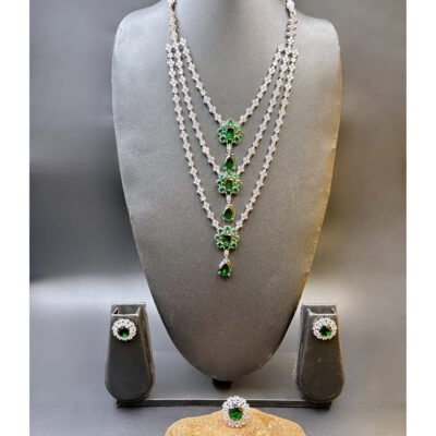 Emerald Luxe Layered Necklace Set