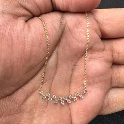 Twinkle Grid Necklace – Golden