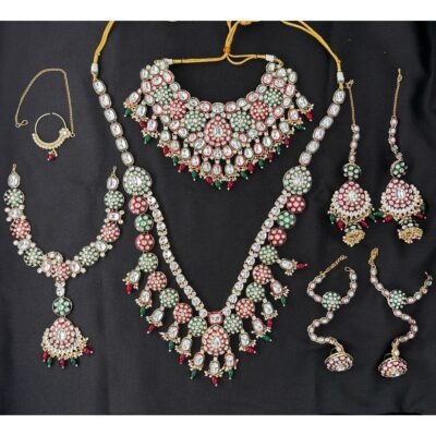 Rajwada Bridal Kundan Polki Jewelry Set