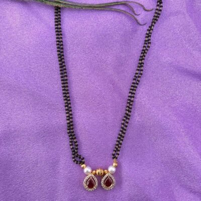 Ruby Drop Minimal Mangalsutra