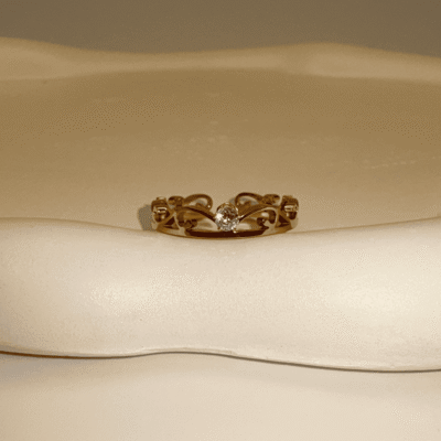 Golden Crown Adjustable Ring