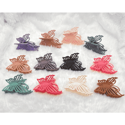 Butterfly Shape Matte Hair Claw Clip – Any Color