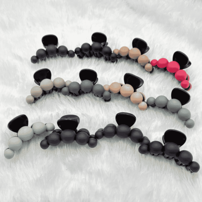 Matte Beaded Long Hair Claw Clip – Any Color